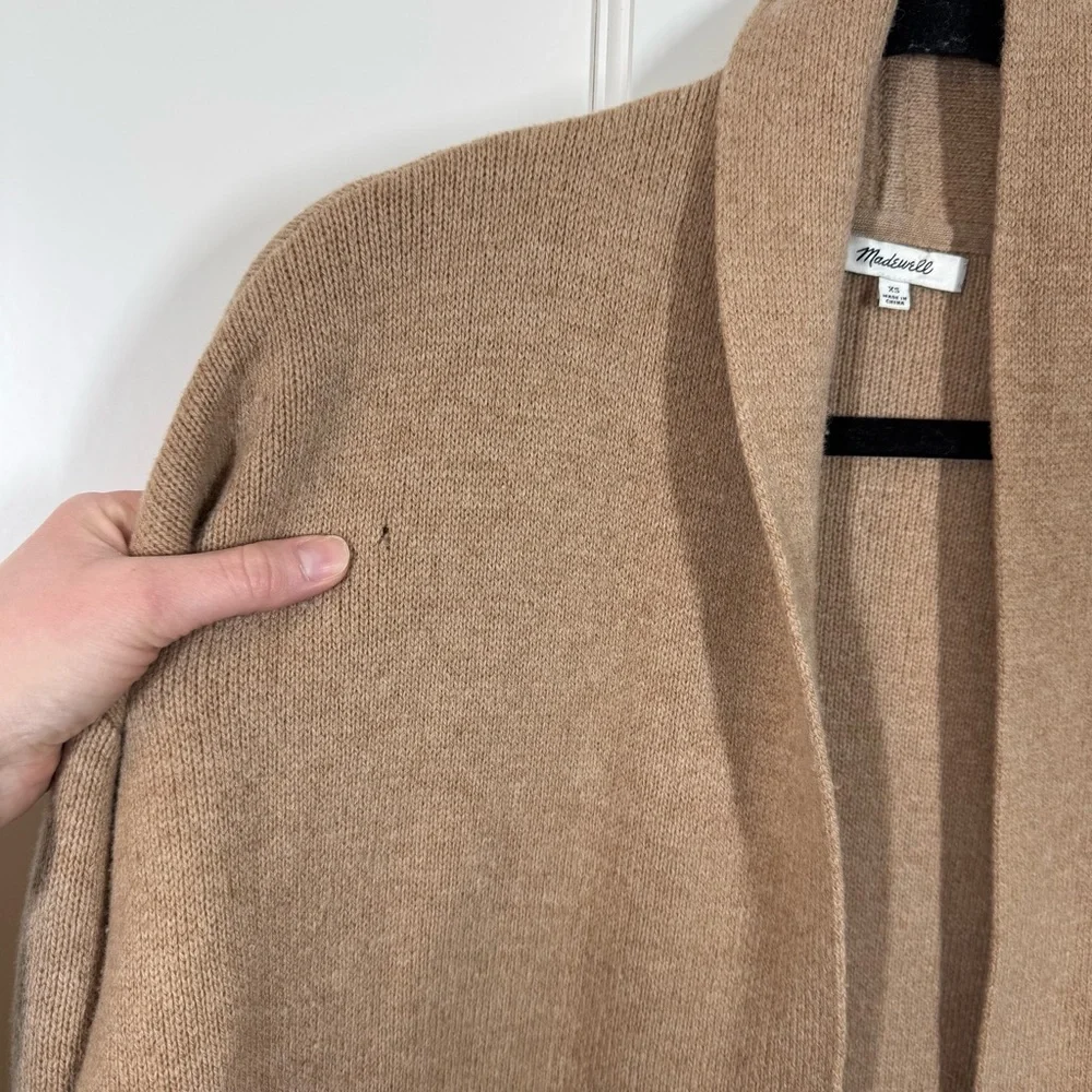 Madewell‎ Rivington Sweater-Coat Heather Saddle timeless neutral minimalist - Picture 8 of 12